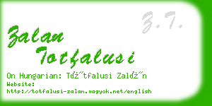 zalan totfalusi business card